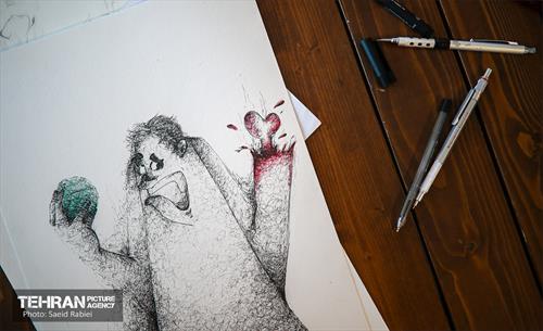 برگزاری ورکشاپ تخصصی کاریکاتور "آتیش نسوزونیم" 5