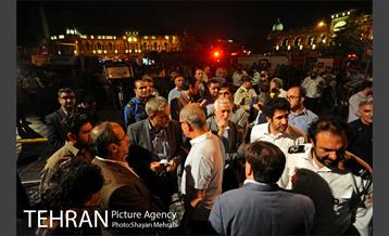 آتش سوزی ساختمان میدان حسن آباد 26