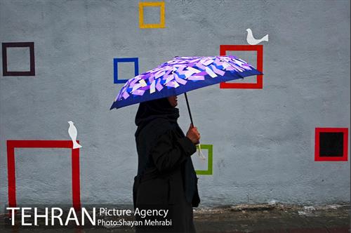 بارش باران بهاری در تهران 1