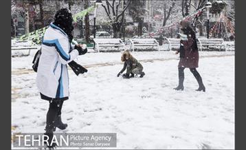 بارش برف در میدان نبوت (هفت حوض) 37