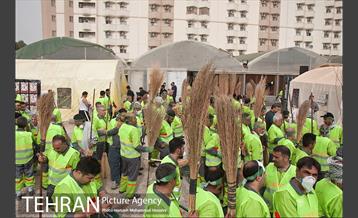 خدمات رسانی نیرو های خادم الحسین (ع) در کربلا 55