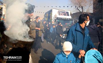 تشییع دو شهید گمنام در منطقه 15