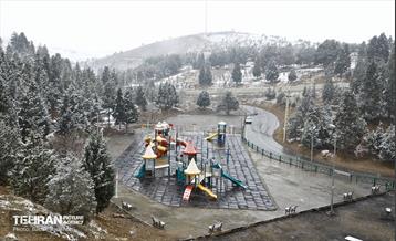 بارش برف زمستانی در بوستان سرخ حصار 7