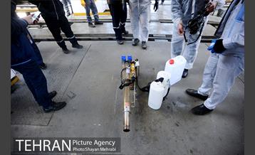 عملیات ضدعفونی کردن مترو تهران 27