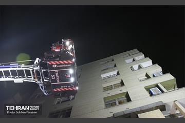 آتش سوزی در خیابان بهار تهران 7