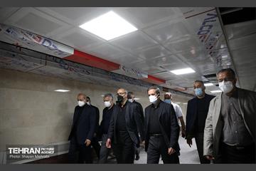 بازدید اعضای کمسیون حمل و نقل شورای اسلامی شهر از ایستگاه مترو شهید رضایی 47