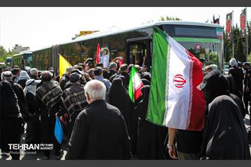 خدمات‌رسانی ناوگان اتوبوسرانی در مراسم تشییع آقای شهید ایران 4