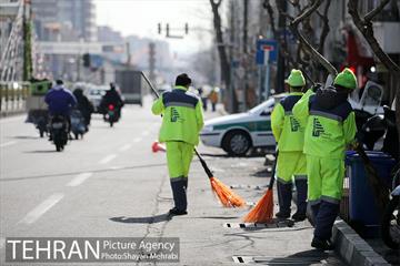 خدمات شهرداری تهران در پایان راهپیمایی ۲۲ بهمن 8