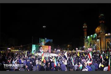 شادی مردم تهران پس از حمله موشکی ایران 2