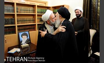 دیدار حجت‌الاسلام صادق‌زاده با تعدادی از مراجع عظام تقلید و علما در شهر مقدس قم 7