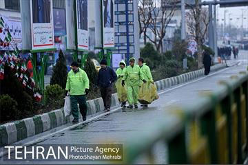خدمات شهرداری تهران در پایان راهپیمایی یوم الله 22 بهمن 22