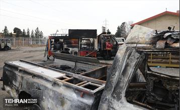 خسارات وارده به خودروهای آتش نشانی شهر تهران 6