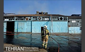 مانور آتش نشانی در شرکت اتوبوسرانی 39