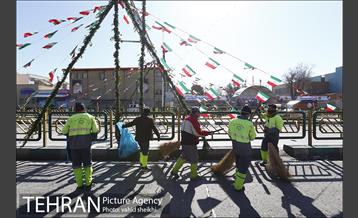 خدمات شهرداری تهران در پایان راهپیمایی ۲۲ بهمن 8