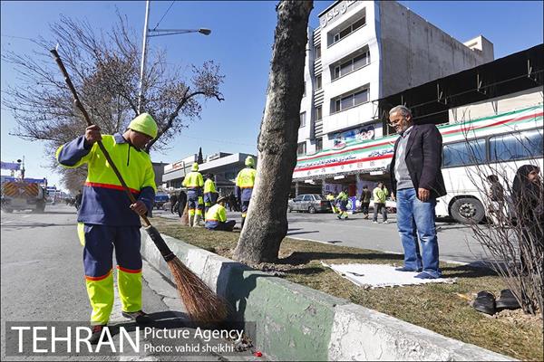 خدمات شهرداری تهران در پایان راهپیمایی ۲۲ بهمن 7