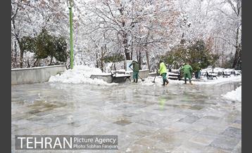 روز برفی تهران در بوستان ملت 8