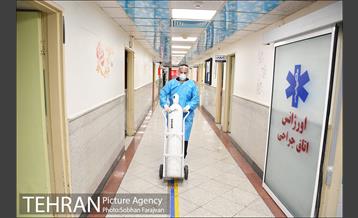 بخش بیماران کرونایی بیمارستان بعثت 11