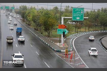 بارش باران پاییزی در تهران 13