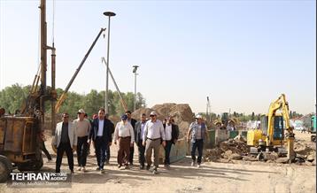 بازدید رئیس شورای شهر تهران از کلان‌پروژه بزرگراه یادگار امام(ره) 19