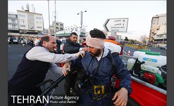 آئین رونمایی از تجهیزات جدید سازمان آتش نشانی پایتخت در ضدعفونی اماکن عمومی 2