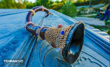 کاروان سنج و دمام زنی با حضور خادمین حرم مطهر رضوی