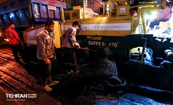 عملیات آسفالت ریزی در منطقه 5 25