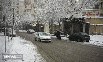 ترافیک روان در روز برفی تهران 21