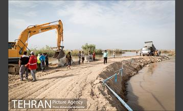 ساخت سیل بند در روستای سابله 8
