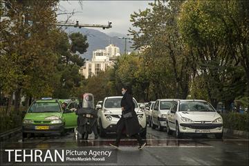 ترافیک تهران در یک روز بارانی 16