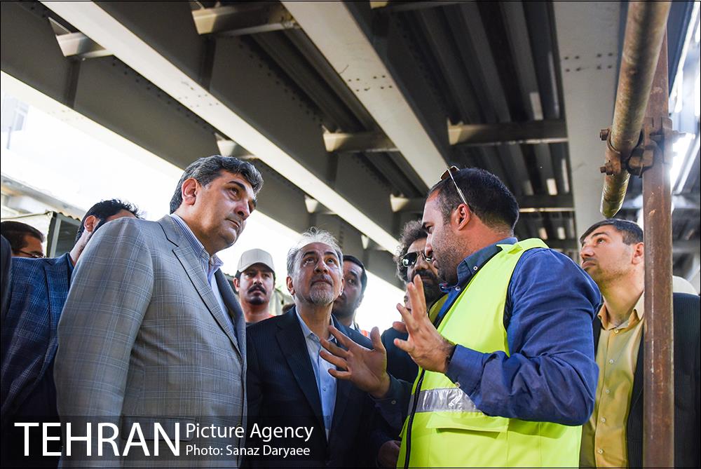 بازدید شهردار تهران از بازسازی پل کریمخان 18