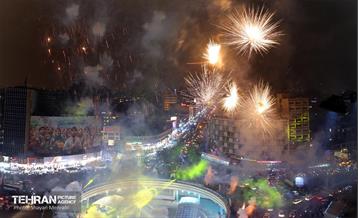 نورافشانی میدان ولیعصر(عج) به مناسبت نیمه شعبان 13