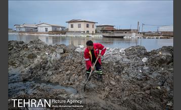 عملیات تخلیه آب از محلات گمیشان 28