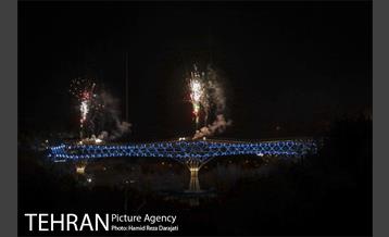 نورافشانی ویژه پُل طبیعت در شب نوروز ۱۴۰۰