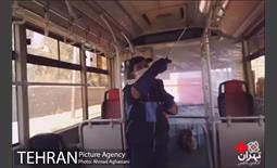 | ویدئو | ضدعفونی اتوبوس‌های تندرو شهری (BRT)