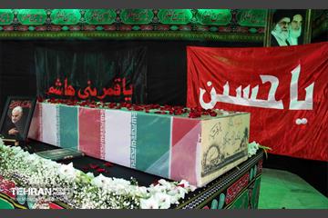 بدرقه پیکر مطهر شهید گمنام دوران دفاع مقدس در اداره‌کل سرمایه‌انسانی 6