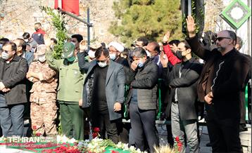 مراسم تشییع و تدفین دو شهید گمنام در منطقه 13