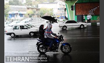بارش باران پاییزی در تهران 1