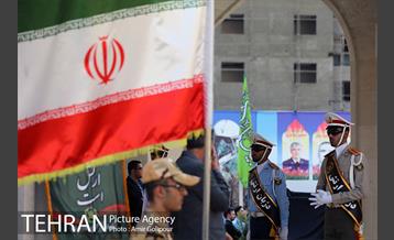 مراسم تشییع پیکر دو شهید گمنام در شهرک چیتگر 26