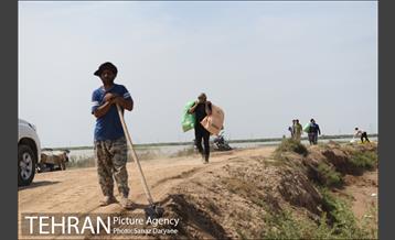 بازدید شهردار تهران از منطقه سیل زده پل قدرت آباد دشت آزادگان 14