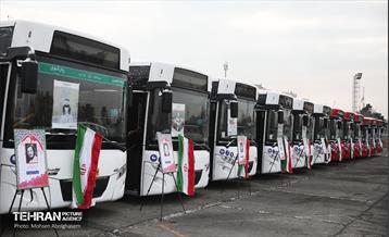 مراسم اختصاص ۳۳۴ دستگاه اتوبوس ویژه انتخابات 16