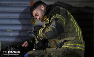 آتش سوزی در خیابان بهار تهران 42