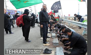 ارائه خدمات نیرو های خادم الحسین (ع) در مرز شلمچه 8