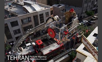 آتش سوزی پاساژ مهستان 14