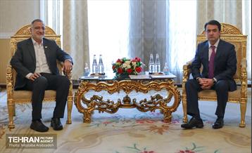 دیدار دوجانبه رییس شهر (شهردار) دوشنبه و رییس مجلس اعلای تاجیکستان، رستم امامعلی با علیرضا زاکانی، شهردار تهران