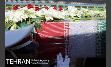 مراسم تشییع پیکر دو شهید گمنام در شهرک چیتگر 9