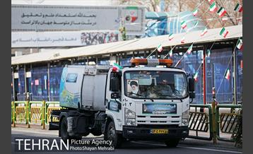 خدمات شهرداری تهران در پایان راهپیمایی ۲۲ بهمن 5