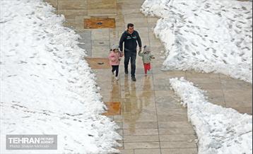 تهران برفی از نمای برج میلاد 58