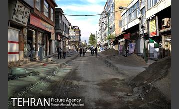 سنگ فرش شدن خیابان پامنار‎  15