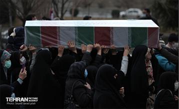 مراسم تشییع دو شهید گمنام در منطقه 22