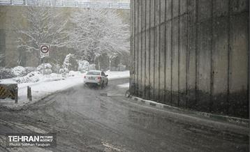ترافیک روان در روز برفی تهران 10